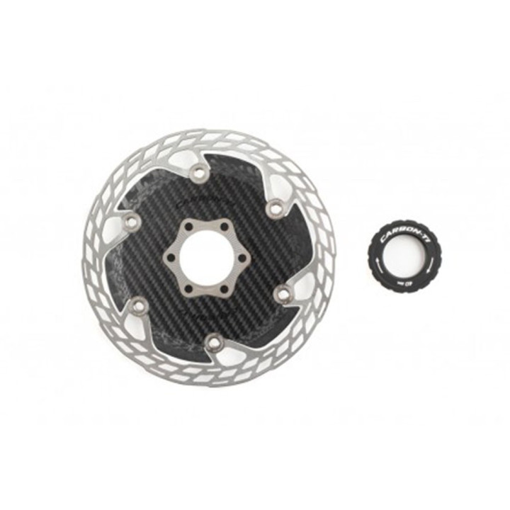 Carbon-Ti Freni a Disco Bici Da Corsa X-Rotor Steel Carb Aero Center Lock 160mm