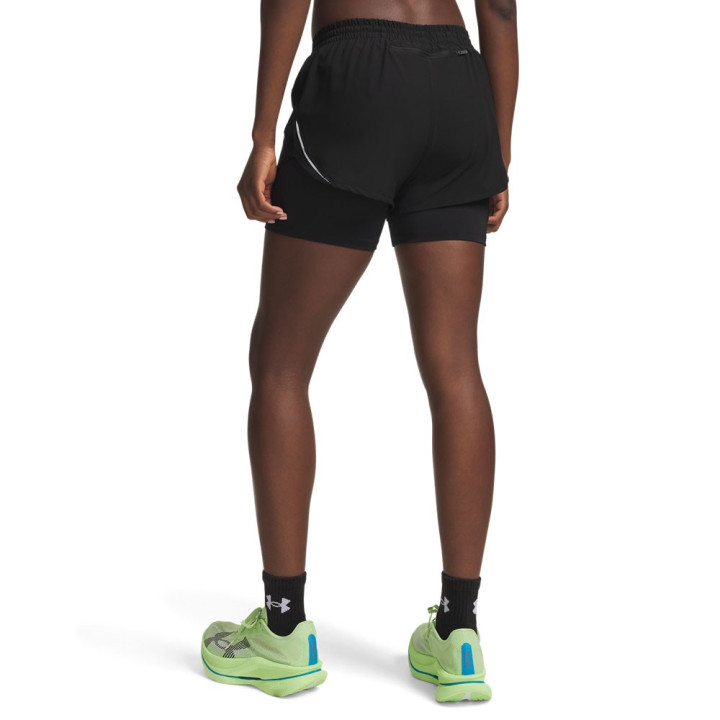 Under Armour Pantaloncini Running Velociti Pro 4" 2In1 Ultimate Nero Reflective Donna