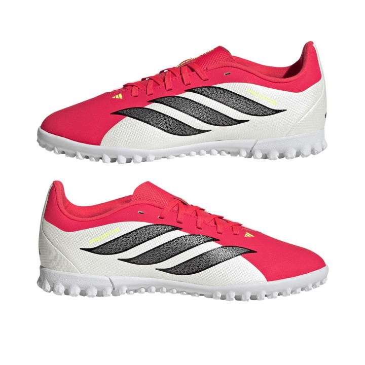 Adidas Predator Pro Ft Tf Rosso Nero Bianco - Scarpe Da Calcio Uomo