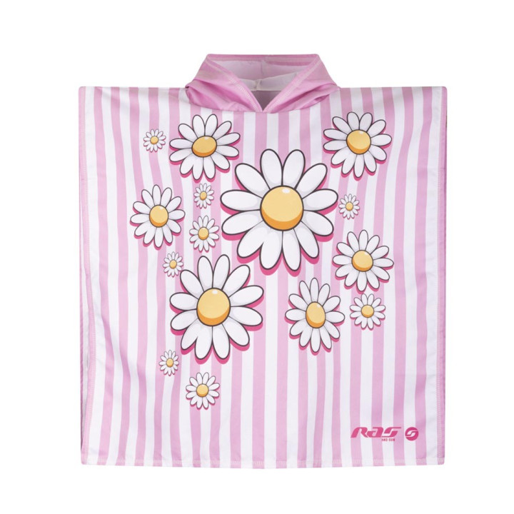 Hot Stuff Poncho Neonato Marga Rosa Bianco Bambina