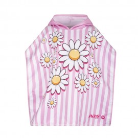 Poncho Neonato Marga rosa bianco