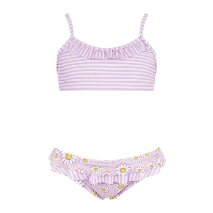 Hot Stuff Costume Intero Piscina Due Pezzi Piscina Neonato Marga Rosa Bianco Bambina