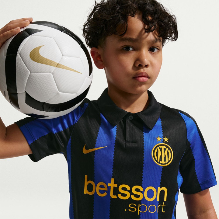 Nike Maglia Maniche Corte Inter Home 26 27 Blu Nero Oro Bambino