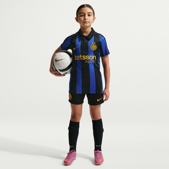 Nike Maglia Maniche Corte Inter Home 26 27 Blu Nero Oro Bambino