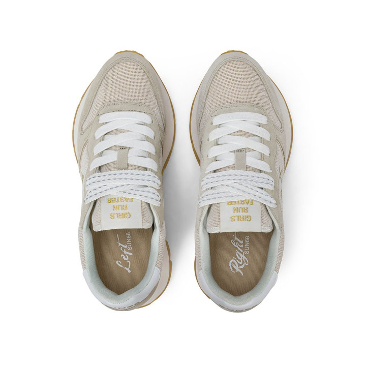 Sun 68 Ally Glitter Nylon Oro - Sneakers Donna