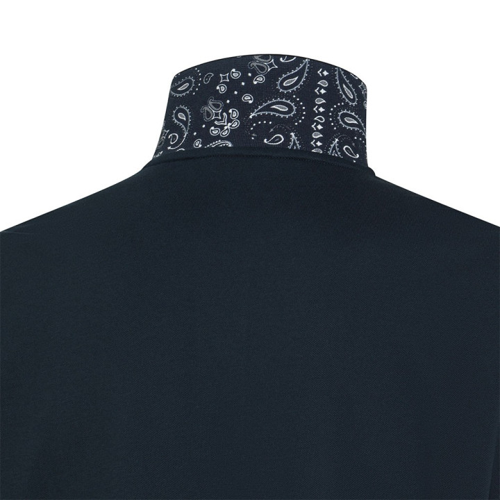 Sun 68 Polo Print Collo Fantasia Blu Uomo