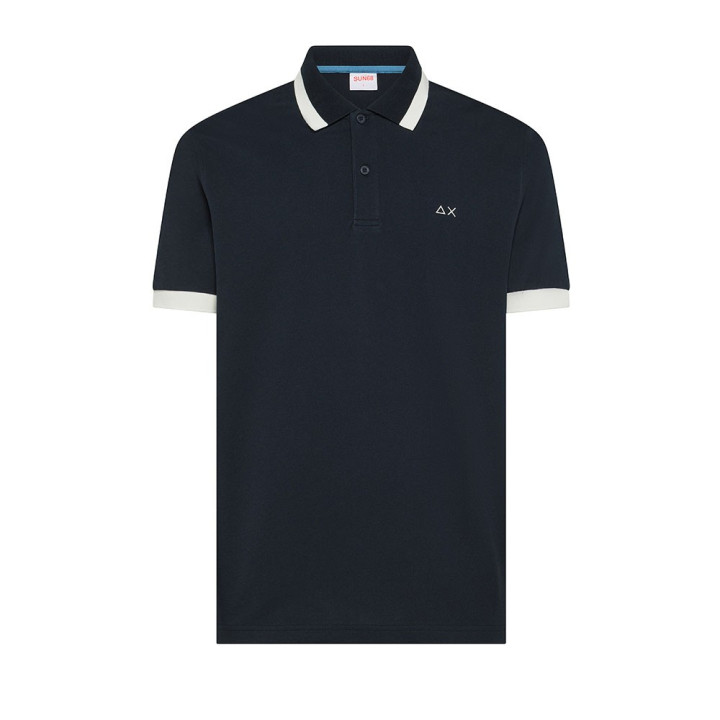 Sun 68 Polo Big Stripe Blu Uomo