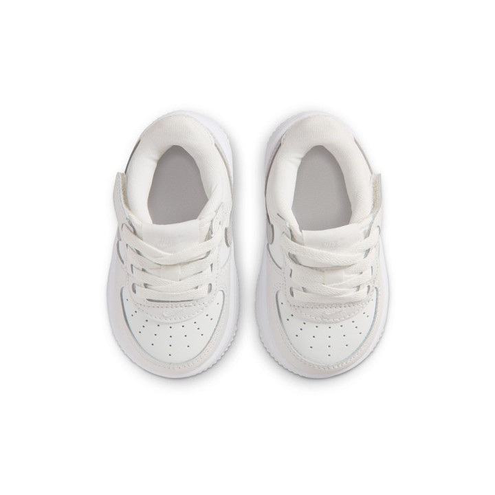 Nike Force 1 Low Ess+ Easyon Td Bianco Grigio - Sneakers Bambino