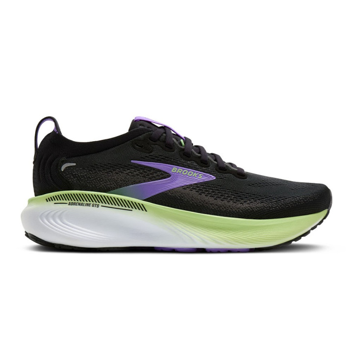 Brooks Adrenaline GTS 23 Nero Pearl Viola - Scarpe Running Uomo