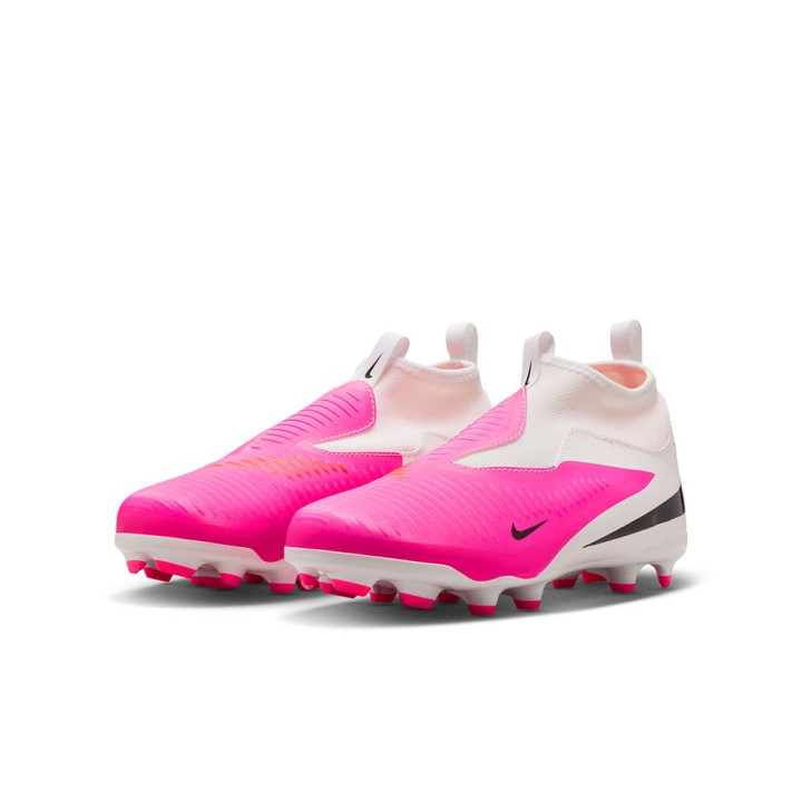 Nike Phantom 6 High Academy Fg Mg Rosa Bianco - Scarpe Da Calcio Bambino