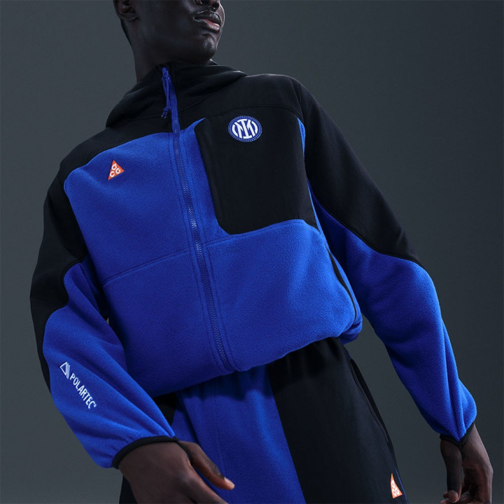 Nike ACG Felpa Calcio Pile Inter Blu Arancio Uomo