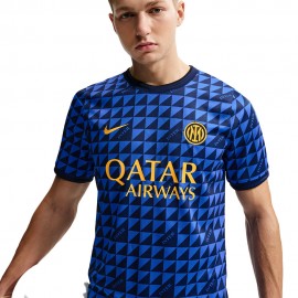 Maniche Corte Inter Pre-Match Home blu bianco