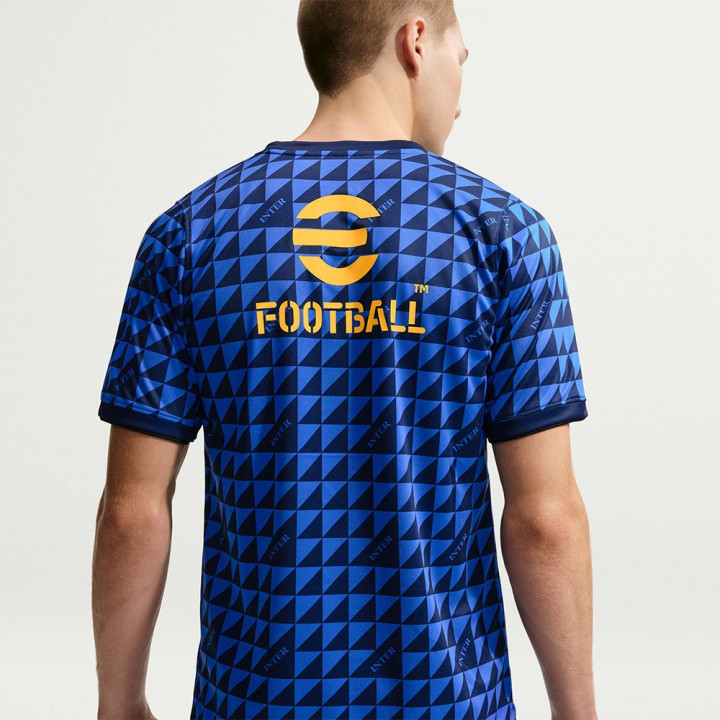 Nike Maglia Maniche Corte Inter Pre-Match Home Blu Bianco Uomo