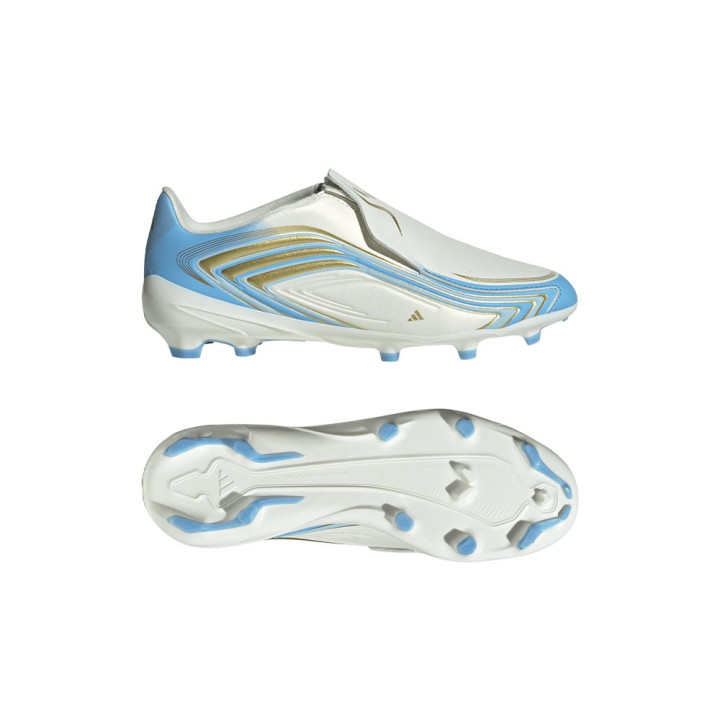 ADIDAS F50 Messi League Ll Fg Avorio Azzurro - Scarpe Da Calcio Bambino