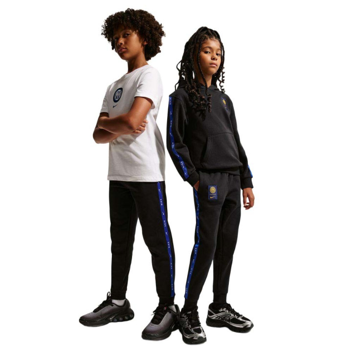 Nike Pantaloni Allenamento Calcio Inter Cs Flc Nero Giallo Bambino