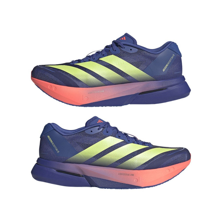 Adidas Adizero Boston 13 Blu Oro Rosso - Scarpe Running Uomo