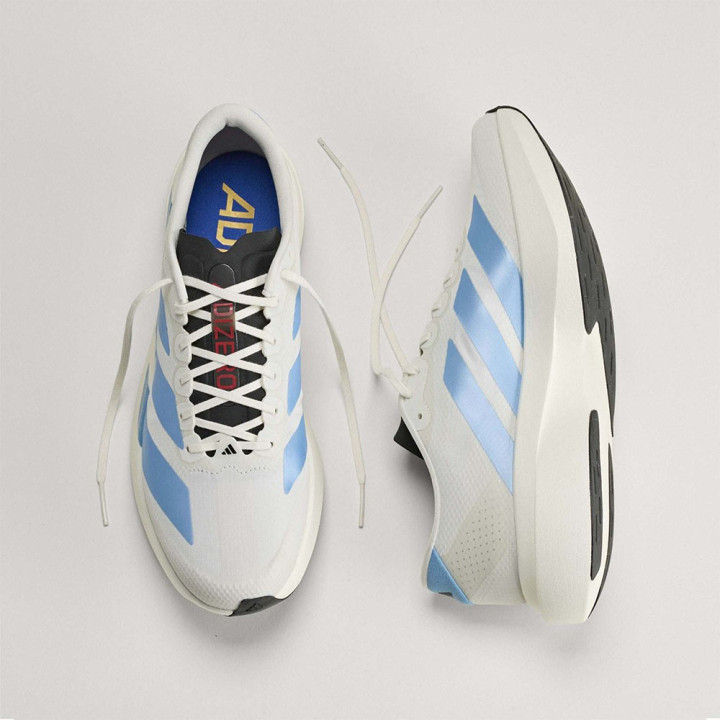 Adidas Adizero Evo Sl Bianco Blu Rosso - Scarpe Running Uomo