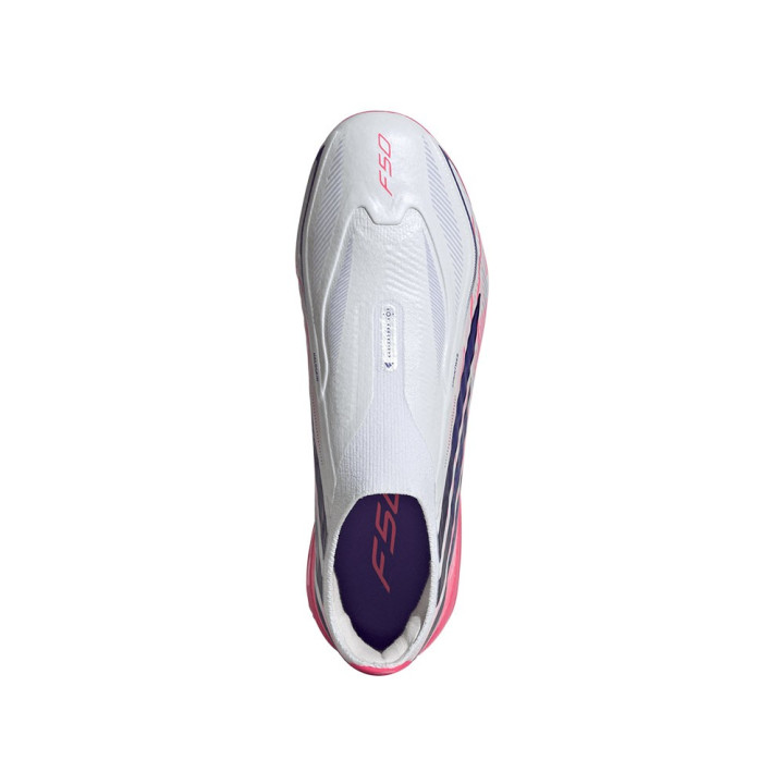 ADIDAS F50 Hyperfast Elite Ll Fg Bianco Viola - Scarpe Da Calcio Bambino
