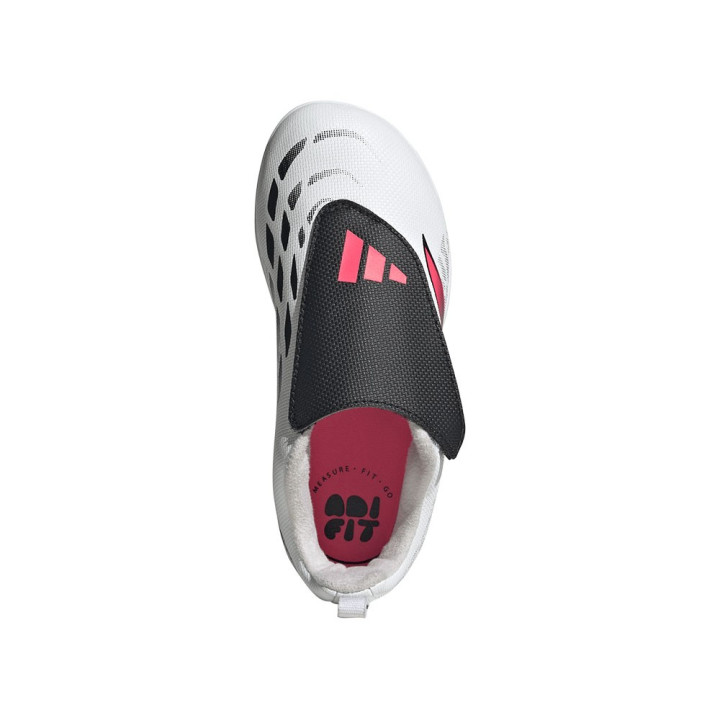 ADIDAS Predator Club Vel Fg Mg Bianco Rosso - Scarpe Da Calcio Bambino