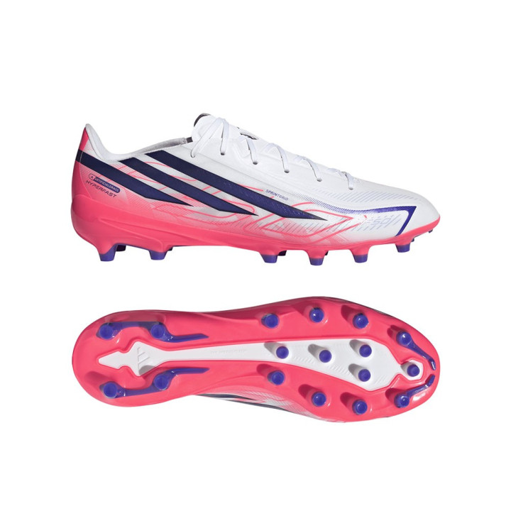 ADIDAS F50 Hyperfast League Ag Bianco Viola - Scarpe Da Calcio Uomo