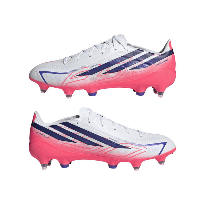 ADIDAS F50 Hyperfast League Sg Bianco Viola - Scarpe Da Calcio Uomo