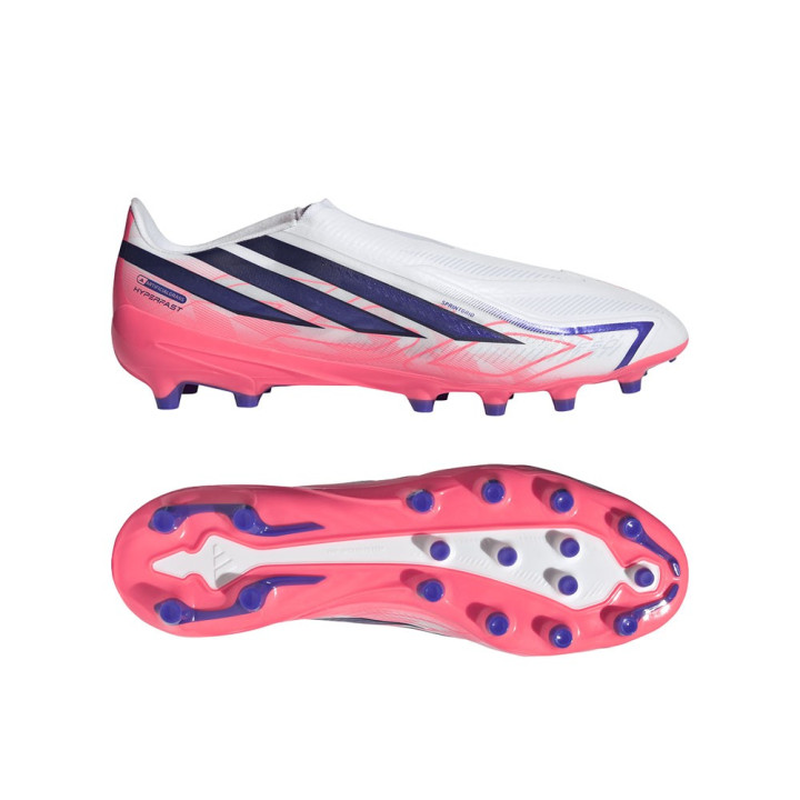 ADIDAS F50 Hyperfast League Ll Ag Bianco Viola - Scarpe Da Calcio Uomo