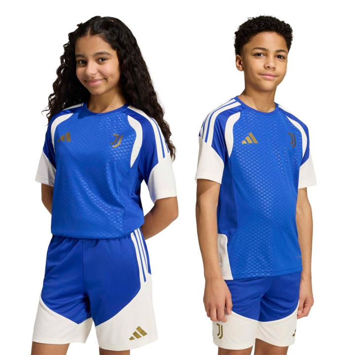 ADIDAS Maglia Maniche Corte Juve Training Blu Bianco Bambino