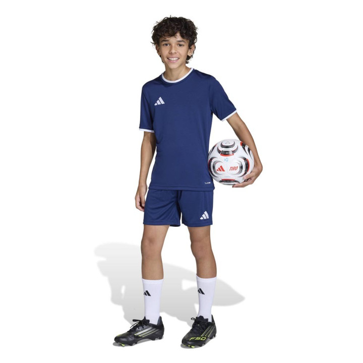 ADIDAS Pantaloncini Calcio Entrada 26 Blu Bianco Bambino