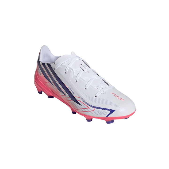 ADIDAS F50 Hyperfast League Fg Bianco Viola - Scarpe Da Calcio Bambino