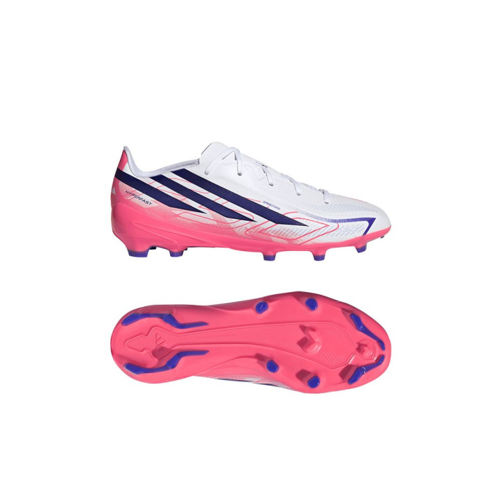 ADIDAS F50 Hyperfast League Fg Bianco Viola - Scarpe Da Calcio Bambino