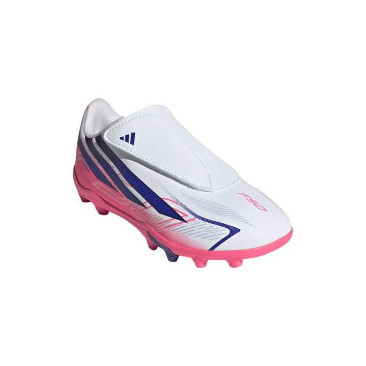 ADIDAS F50 Hyper Club Vel Fg Mg Bianco Viola - Scarpe Da Calcio Bambino