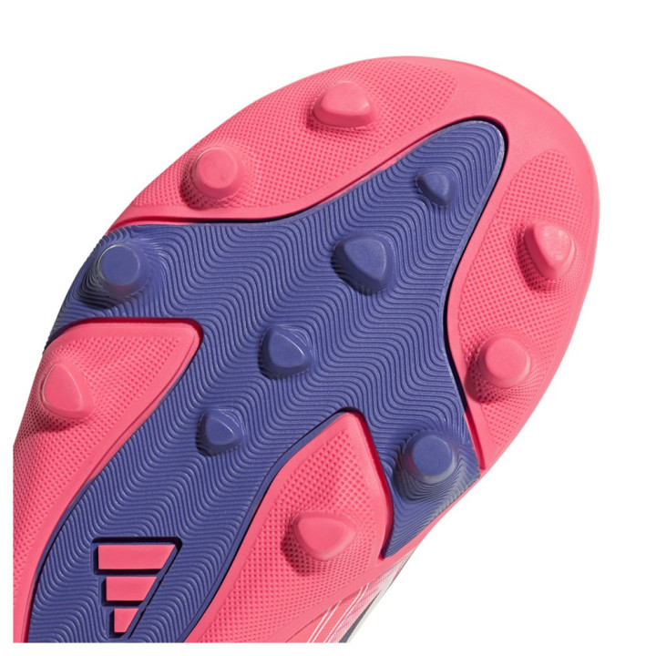 ADIDAS F50 Hyper Club Vel Fg Mg Bianco Viola - Scarpe Da Calcio Bambino