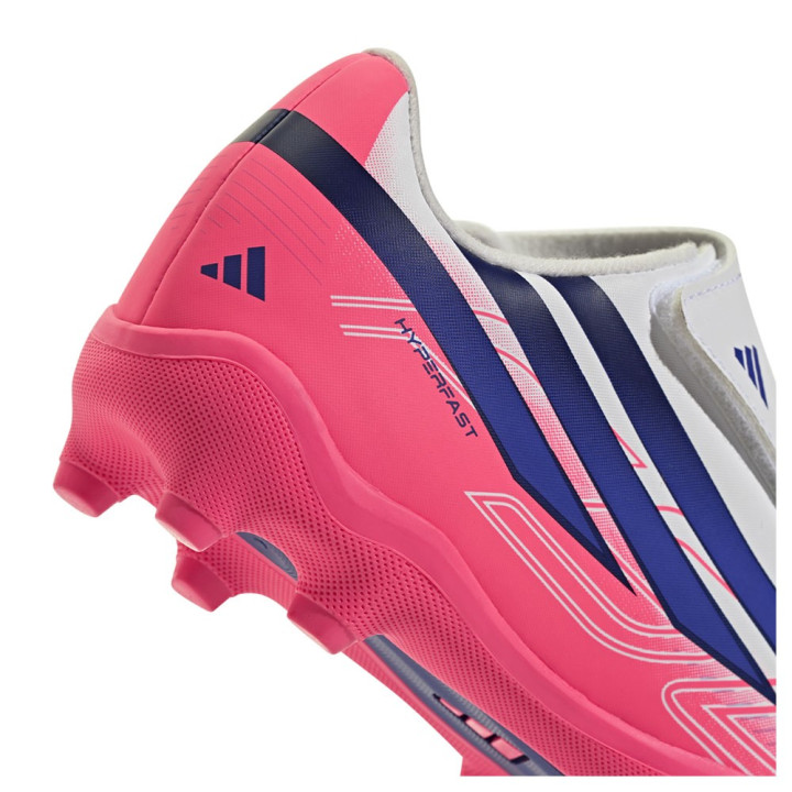 ADIDAS F50 Hyper Club Vel Fg Mg Bianco Viola - Scarpe Da Calcio Bambino