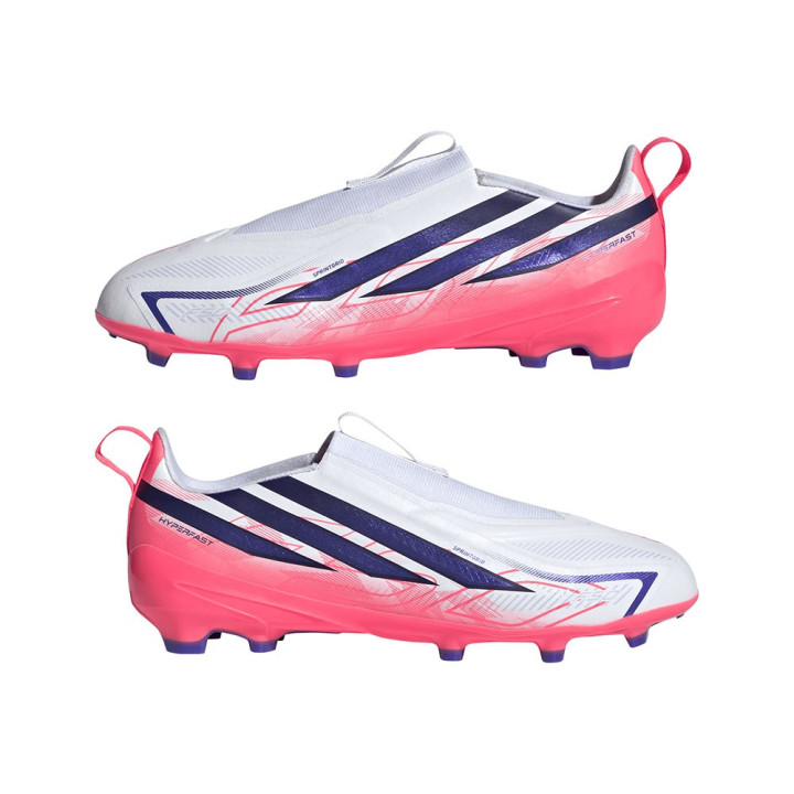 ADIDAS F50 Hyperfast League Ll Fg Bianco Viola - Scarpe Da Calcio Bambino