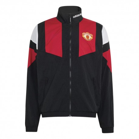 ADIDAS Felpa Mufc Full Zip Woven Eqt Nero Rosso Uomo