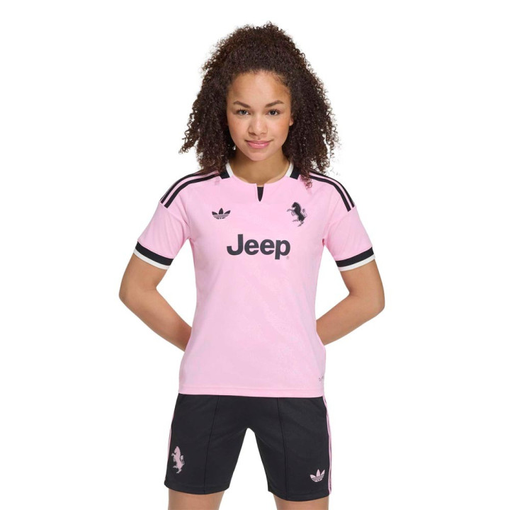 ADIDAS Maglia Calcio Juve Away 26 27 Rosa Nero Bambino