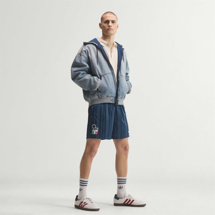 ADIDAS Pantaloncini Calcios Italia Figc Eqt Navy Uomo