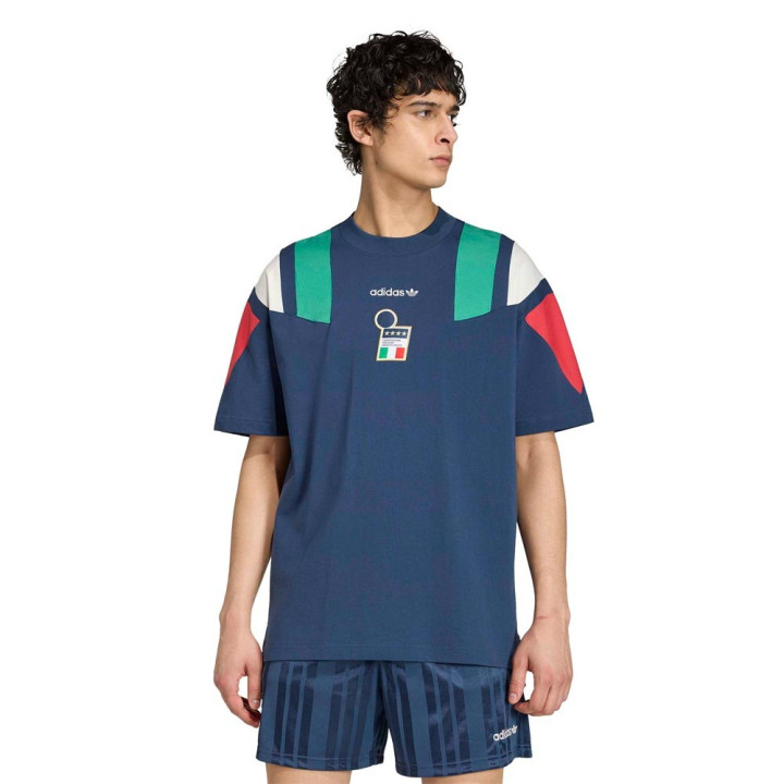 ADIDAS T-Shirt Calcio Italia Figc Eqt Navy Uomo