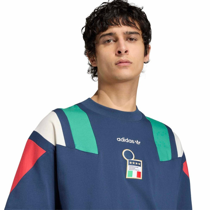 ADIDAS T-Shirt Calcio Italia Figc Eqt Navy Uomo