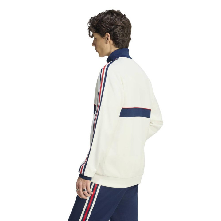 ADIDAS Originals Felpa Fc Bayern Full Zip Bianco Blu Uomo