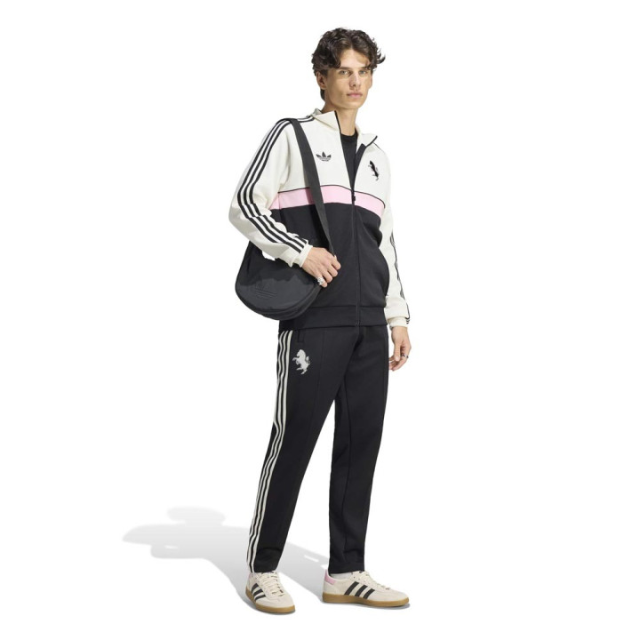 ADIDAS Originals Felpa Juve Full Zip Poly Panna Nero Uomo