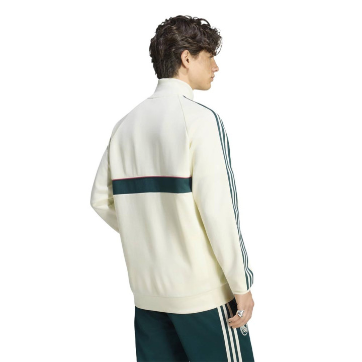ADIDAS Originals Felpa Real Madrid Full Zip Poly Panna Verde Uomo