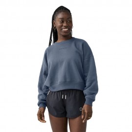 Cropped Movement Sweatshirt Steel blu