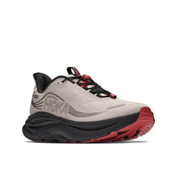 Hoka Clifton GORE-TEX River Rock Grigio Carbon Nero - Scarpe Running Uomo