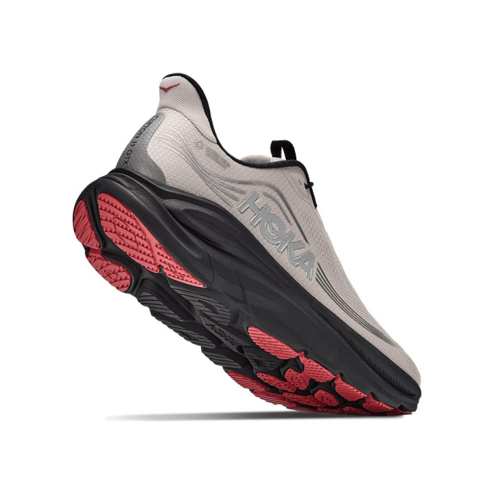 Hoka Clifton GORE-TEX River Rock Grigio Carbon Nero - Scarpe Running Uomo