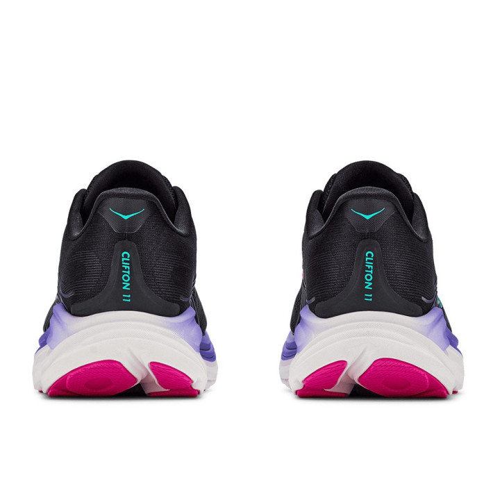 Hoka Clifton 11 Nero Neon Nebula - Scarpe Running Donna