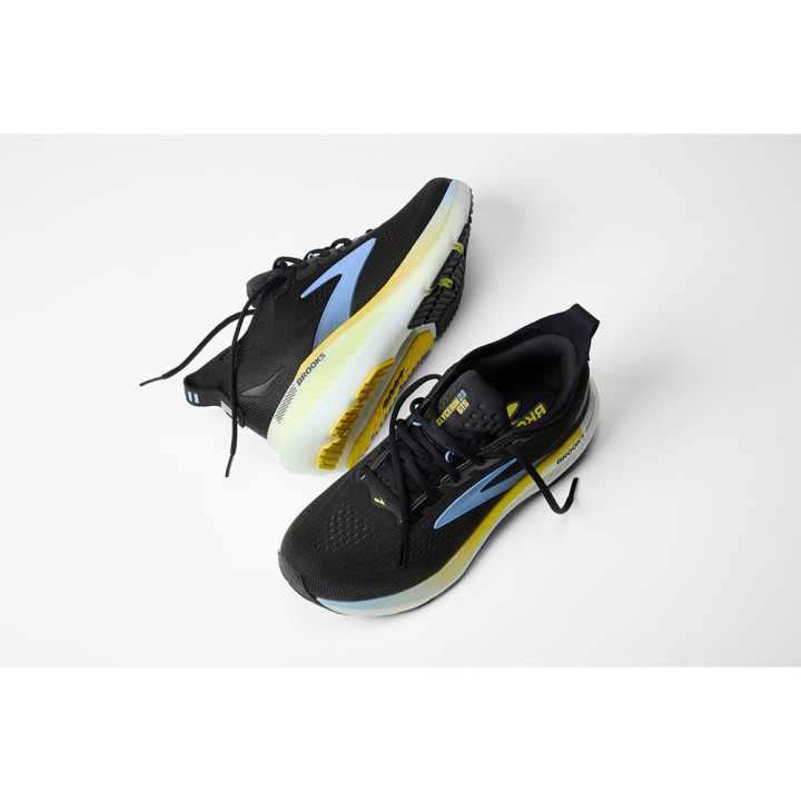Brooks Glycerin Gts 23 Nero Cyber Giallo - Scarpe Running Uomo