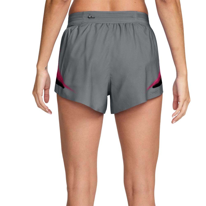 Nike Pantaloncini Running Aeroswift Gx 3" Grigio Rosa Donna