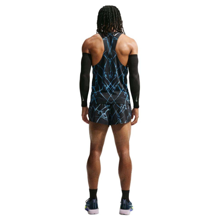 Nike Pantaloncini Running Areoswift Aop 2" Nero Bianco Uomo
