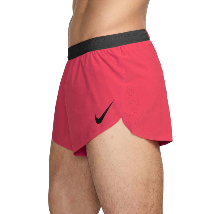 Nike Pantaloncini Running Aeroswift Adv 3" Rosso Nero Uomo